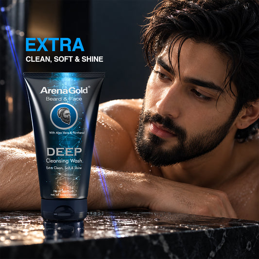 Arena Gold Beard Men Facewash 100g - Gentle Daily Cleanse