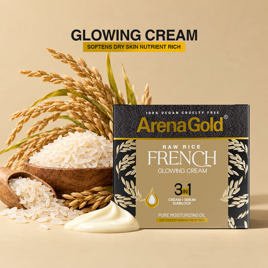 Arena Gold Raw Rice Glowing Cream 3 in 1 - Night Cream