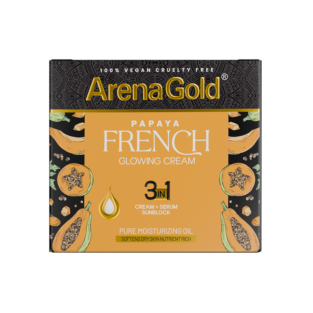 Arena Gold Papaya Glowing Cream 3 in 1