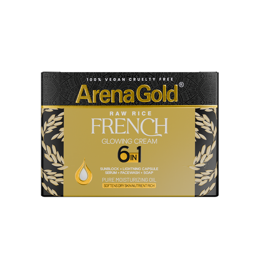 Arena Gold Raw Rice Glowing Cream  6 in 1