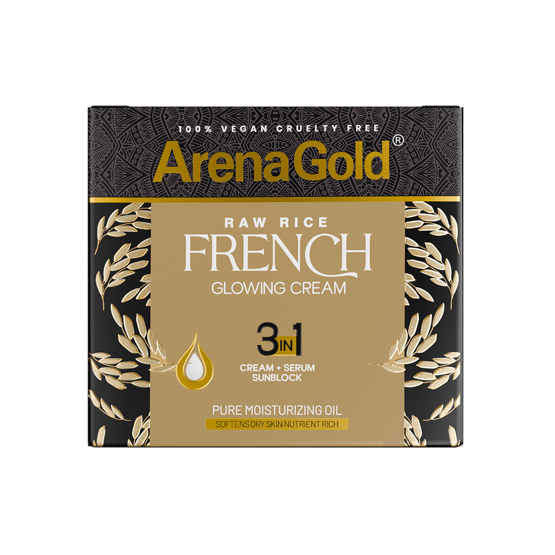 Arena Gold Raw Rice  Glowing Cream 3 in 1