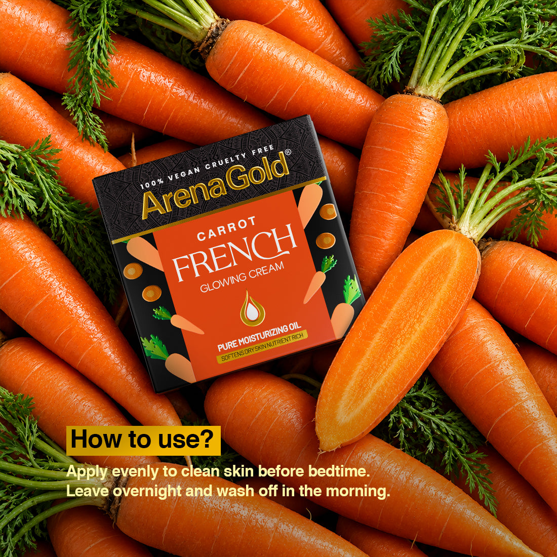 Arena Gold Carrot Glowing Cream 20g – Night Beauty Cream