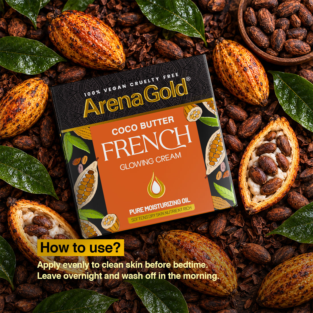 Arena Gold Coco Butter Glowing Cream 20g - Night Beauty Cream
