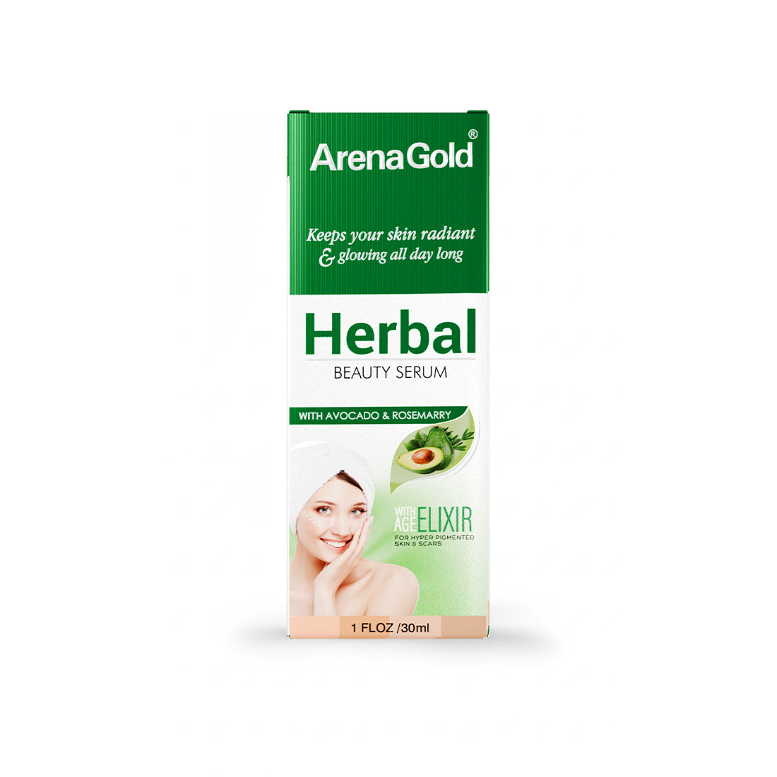 Arena Gold Herbal Beauty Serum — Avocado & Rosemary Glow