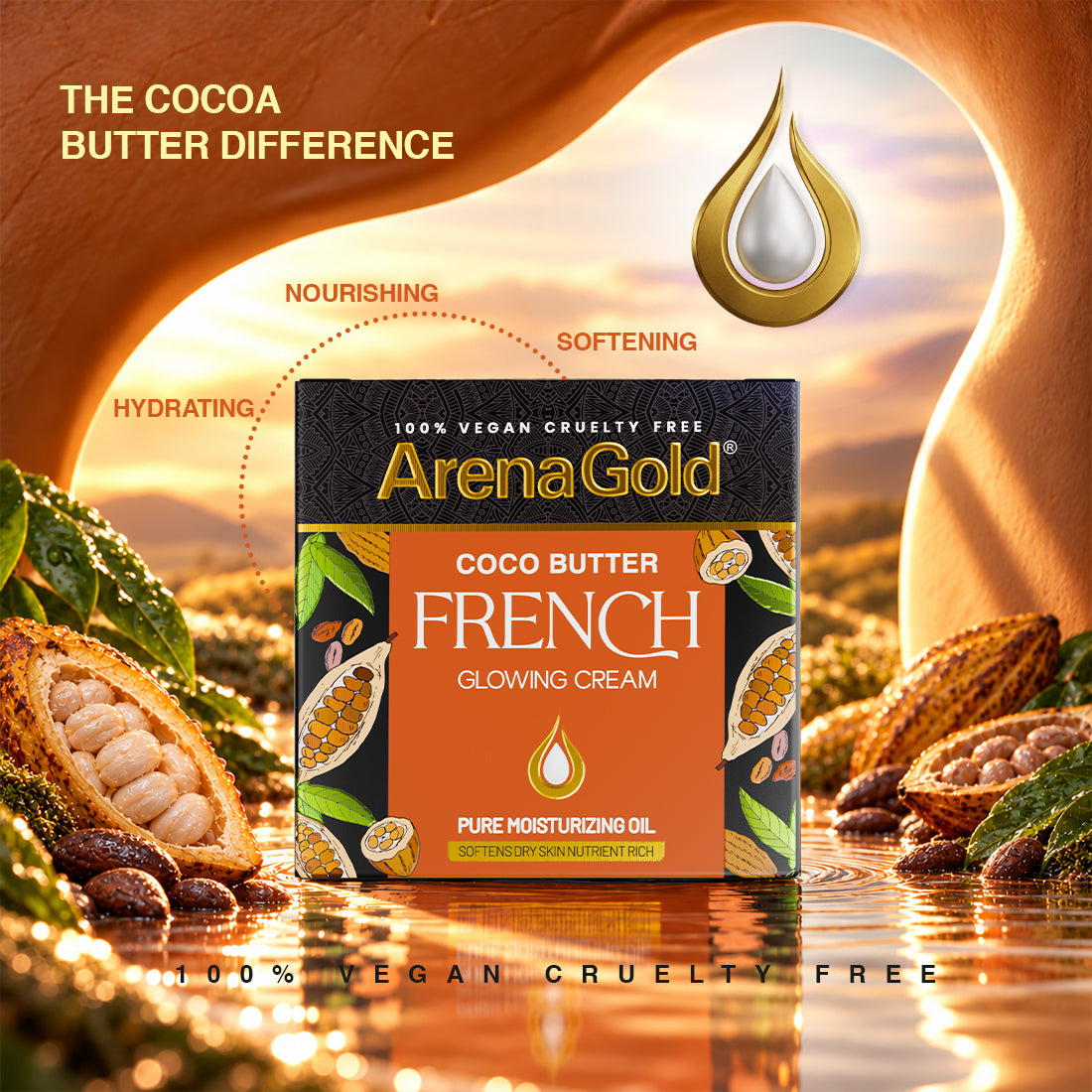 Arena Gold Coco Butter Glowing Cream 20g - Night Beauty Cream
