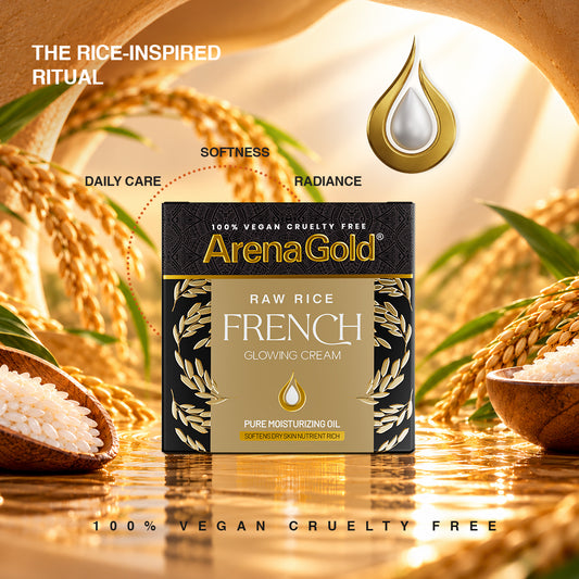 Arena Gold Raw Rice Glowing Cream 20g - Night Face Cream