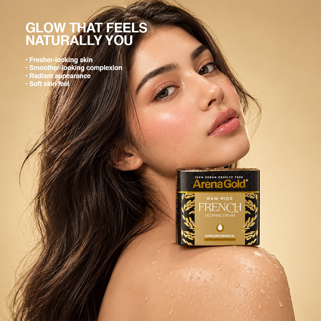 Arena Gold Raw Rice Glowing Cream 20g - Night Face Cream