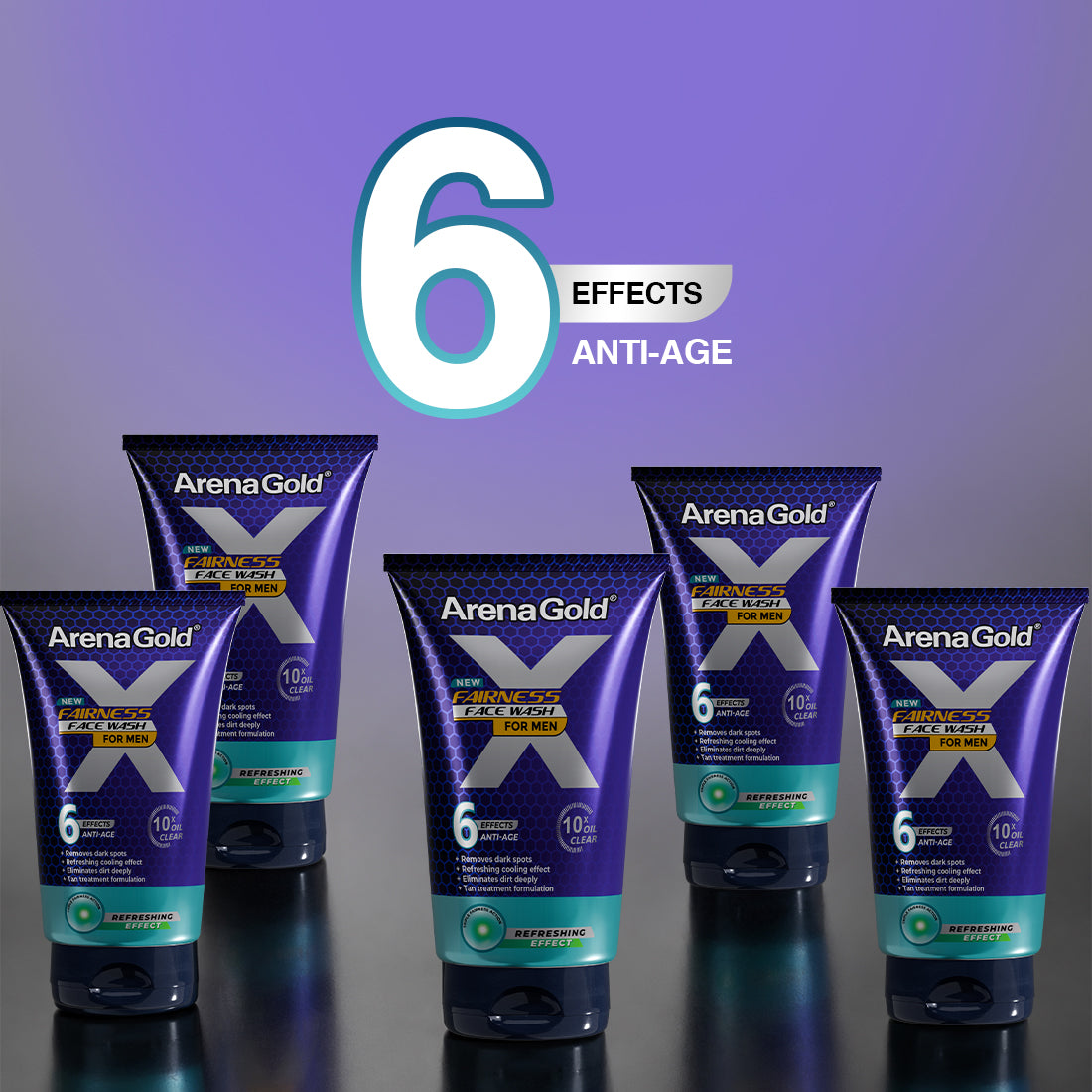 Arena Gold X Fairness Facewash for Men (100ml) - Brightening Cleanser