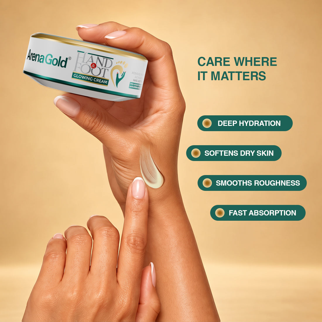 AreanGold Hand & Foot Cream - Hydrating Care for Hands & Feet