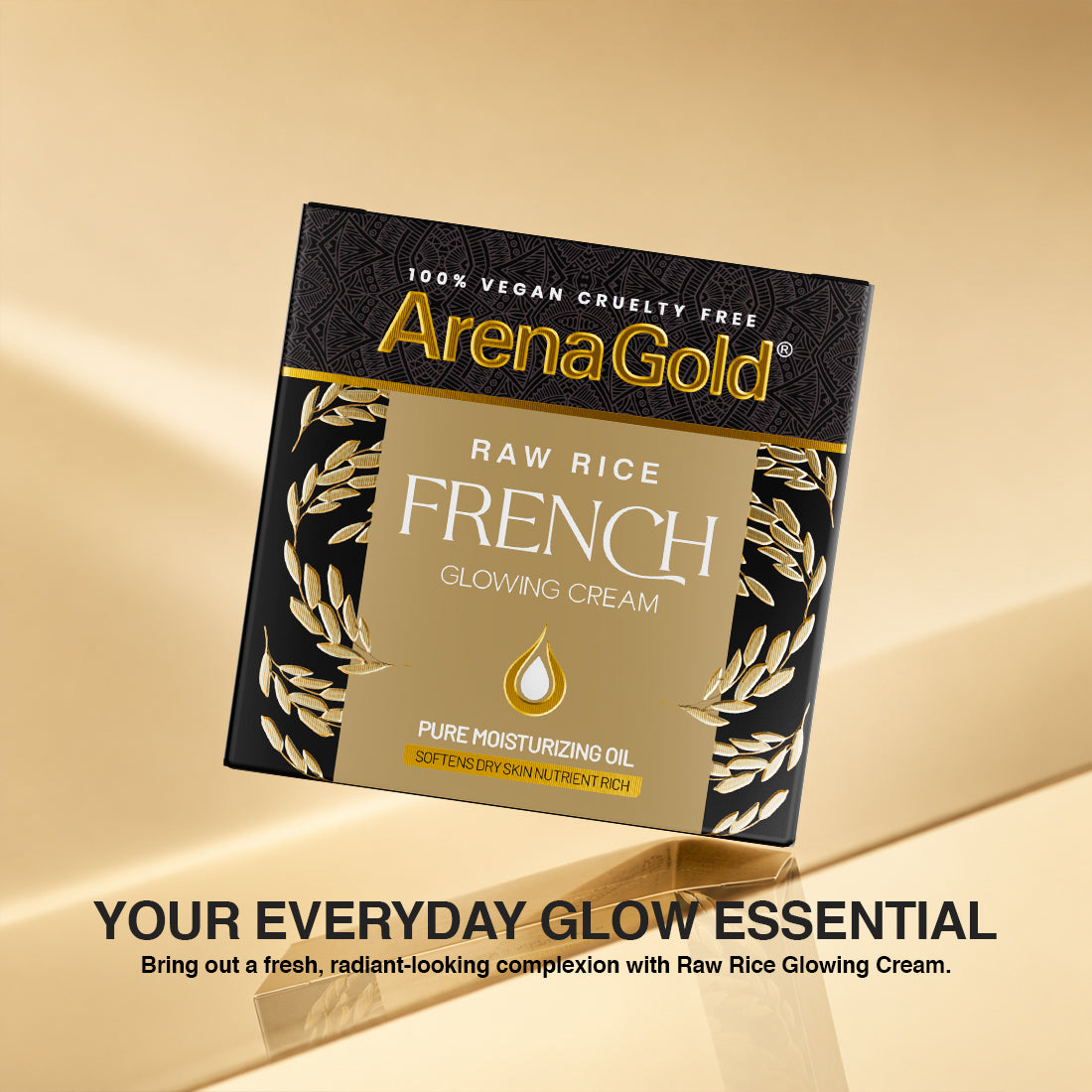 Arena Gold Raw Rice Glowing Cream 20g - Night Face Cream