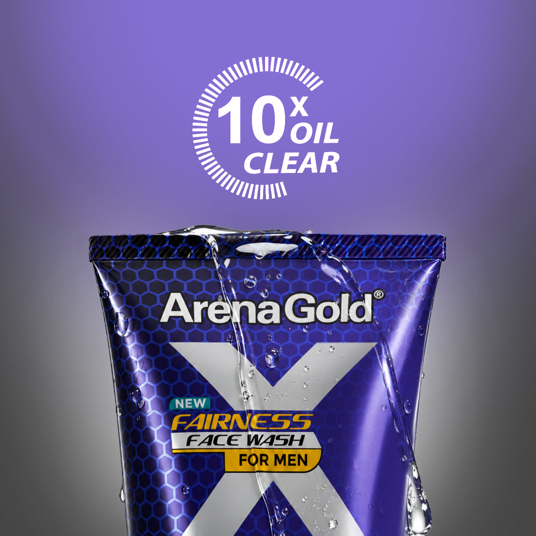 Arena Gold X Fairness Facewash for Men (100ml) - Brightening Cleanser
