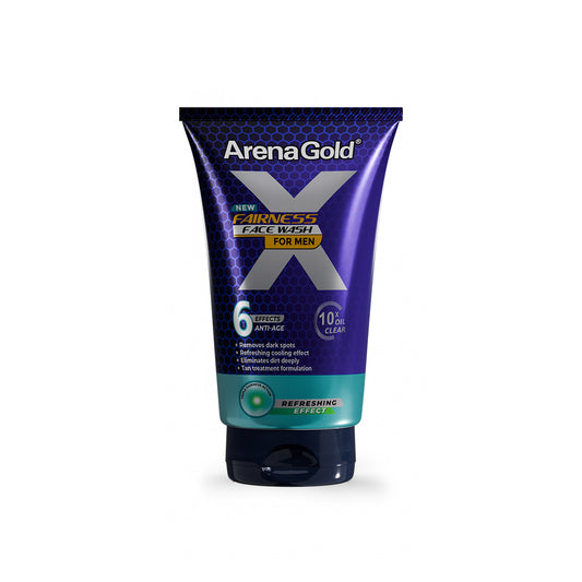 Arena Gold X Fairness Facewash for Men (100ml) - Brightening Cleanser
