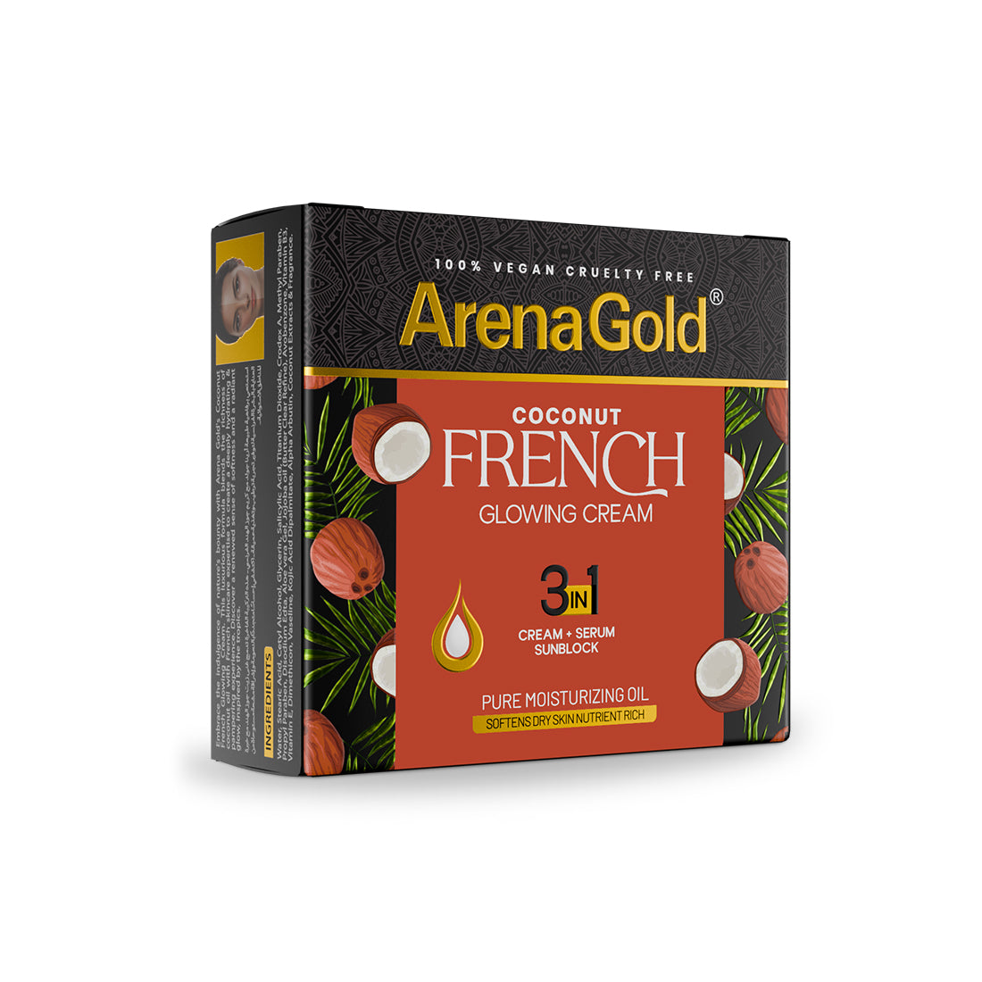 Arena Gold Coconut Glowing Cream 3 in 1 – Night Beauty Cream