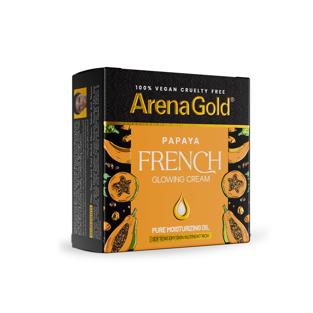Arena Gold Papaya Glowing Cream 20g - Night Beauty Cream