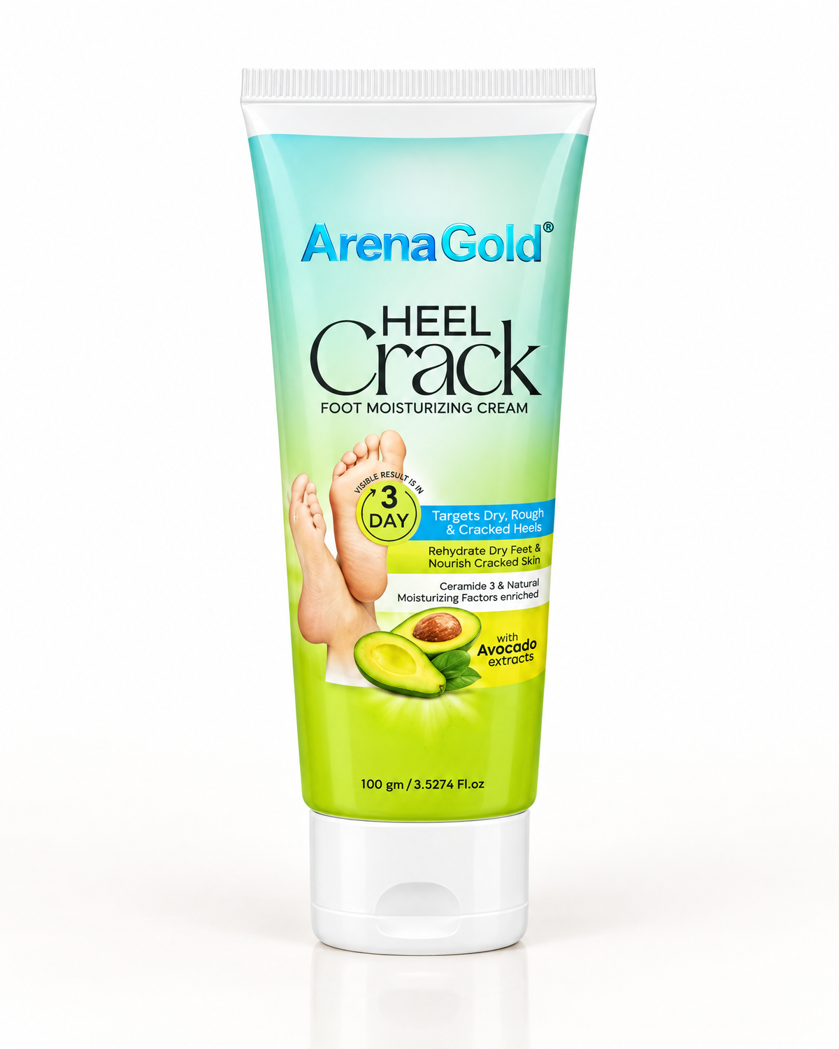 Arena Gold Heel Crack Foot Cream – Intensive Moisturizing Cream for Dry & Cracked Heels