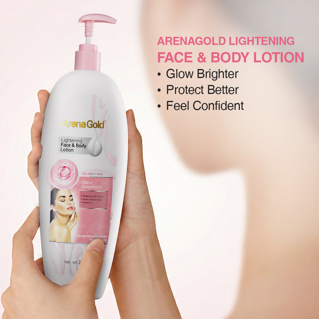 Arena Gold Face & Body Lotion 500ml